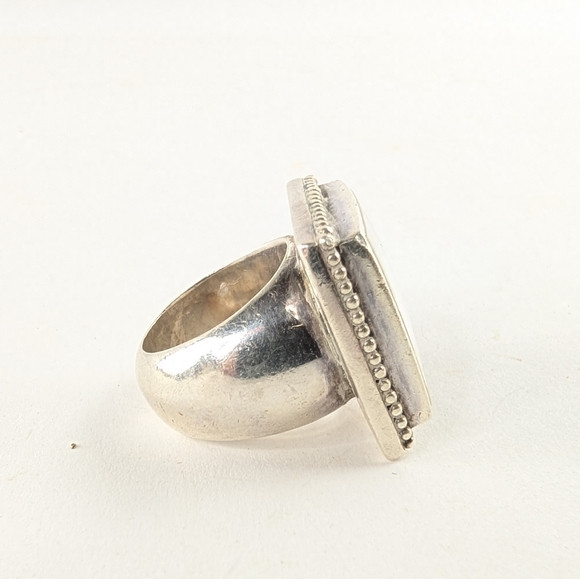 EXEX Claudia Agudelo Sterling Silver Mother of Pearl Ring Size 7 - Picture 2 of 5